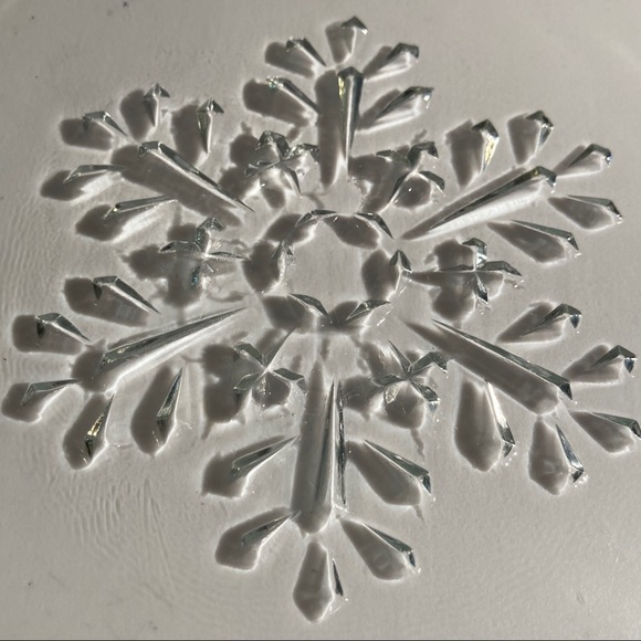 VTG Indiana Glass Atomic Snowflake Snack Plates (2 - Picture 4 of 8